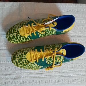 Under Armour CF Force 2.0 FG Soccer Cleats Yellow Green Blue Men's Size 12 NWT